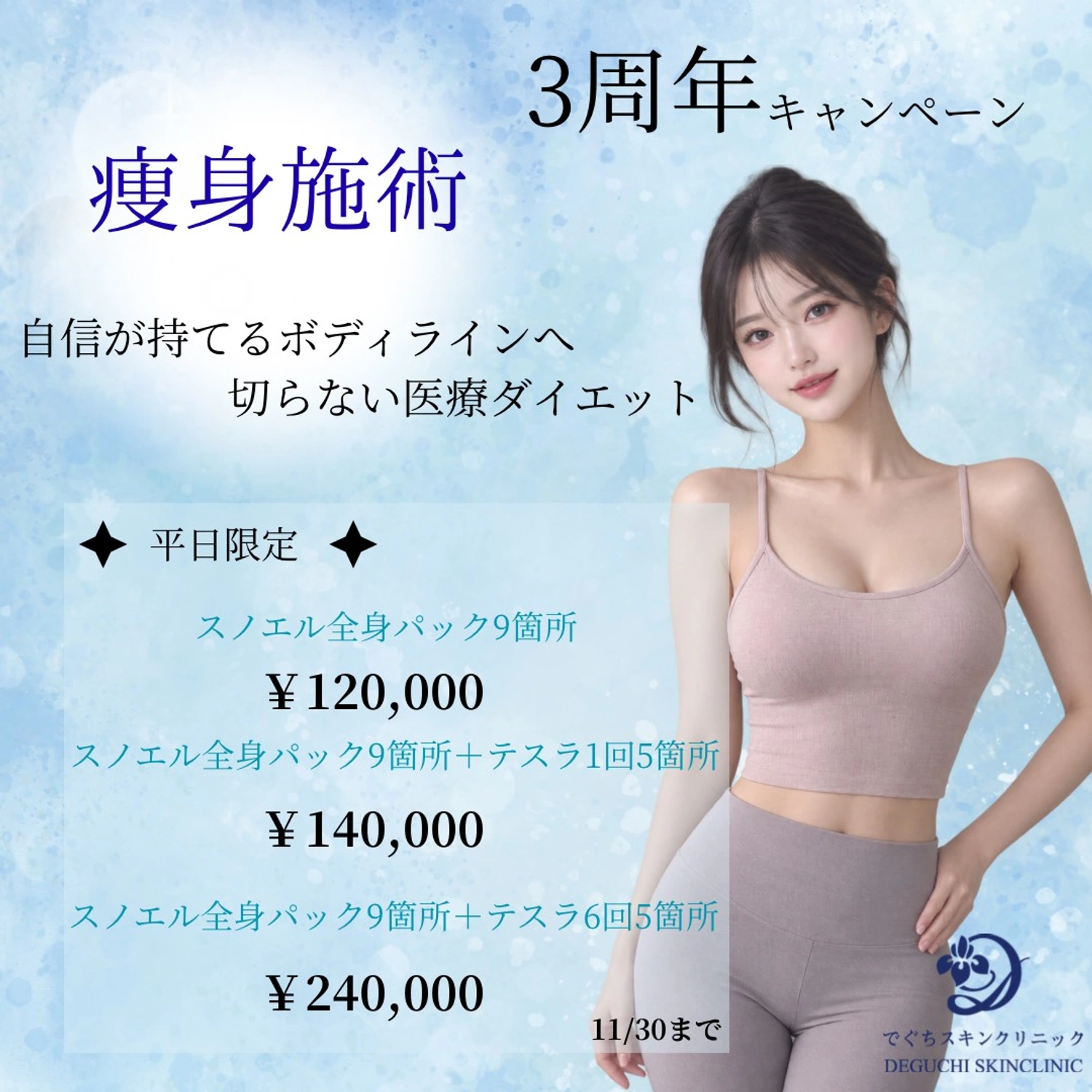 3周年記念 スノエル・テスラ痩身施術