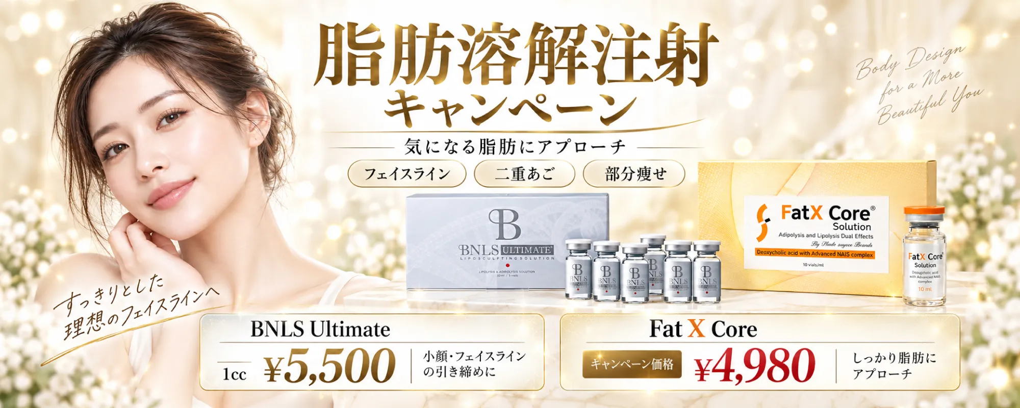 脂肪溶解注射 BNLS Ultimate・FAT X Core